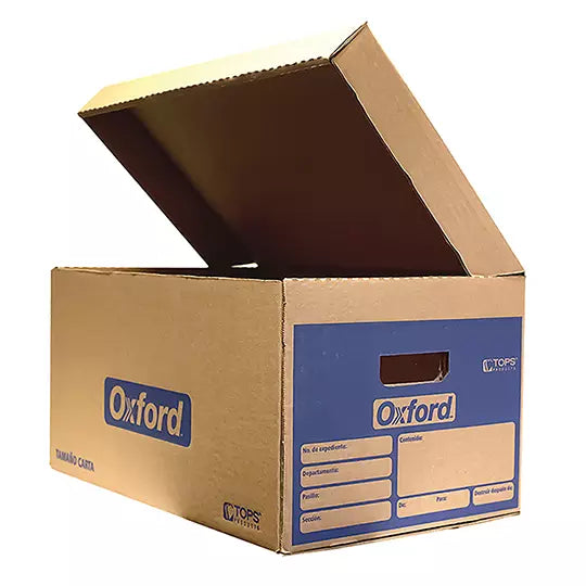 Caja para archivo Oxford Kraft carta tap a integrada tipo cofre