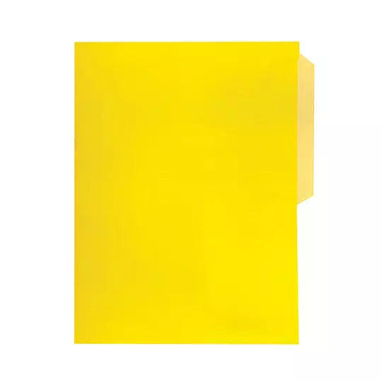 Folder de color Pendaflex carta color am arillo ceja 1/2 caja con 50 pzas