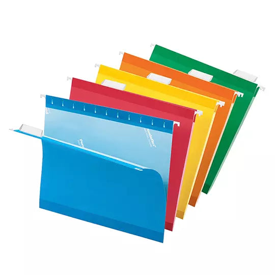 Folder colgante Pendaflex carta colores surtidos caja con 25 pzas
