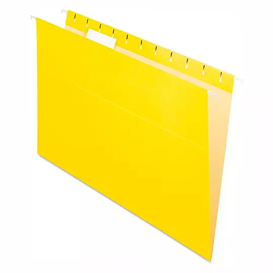 Folder colgante Pendaflex oficio colo am arillo caja con 25 pzas