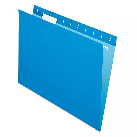 Folder colgante Pendaflex carta color az ul claro caja con 25 pzas
