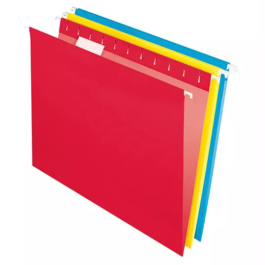 Folder colgante Pendaflex carta colores surtidos caja con 25 pzas
