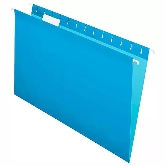 Folder colgante Pendaflex oficio color a zul claro caja con 25 pzas