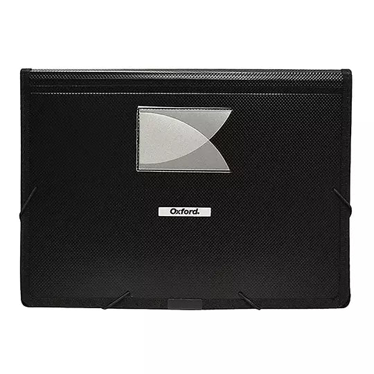 Cartera expandible Oxford carta color ne gro