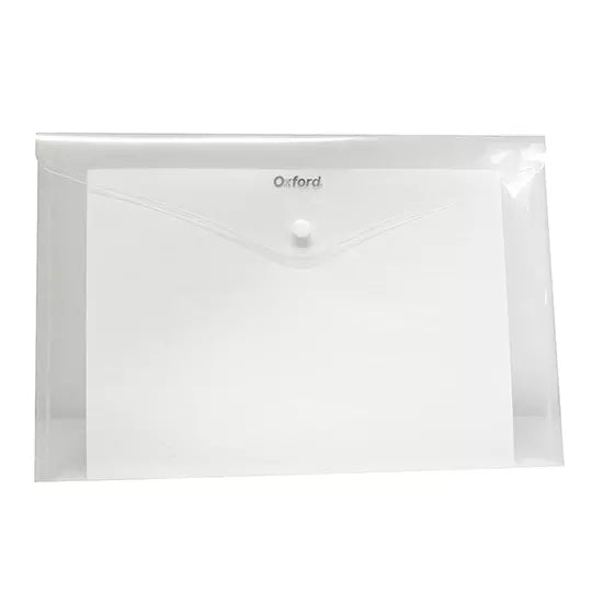Sobre porta documentos horizontal Oxford oficio color blanco 1 pza