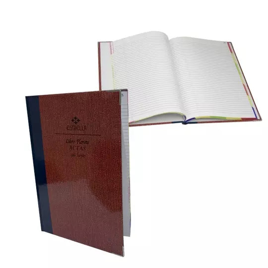 LIBRO FLORETE ACTAS ESTRELLA FORMA FRANC ESA 1 PIEZA 96 HOJAS