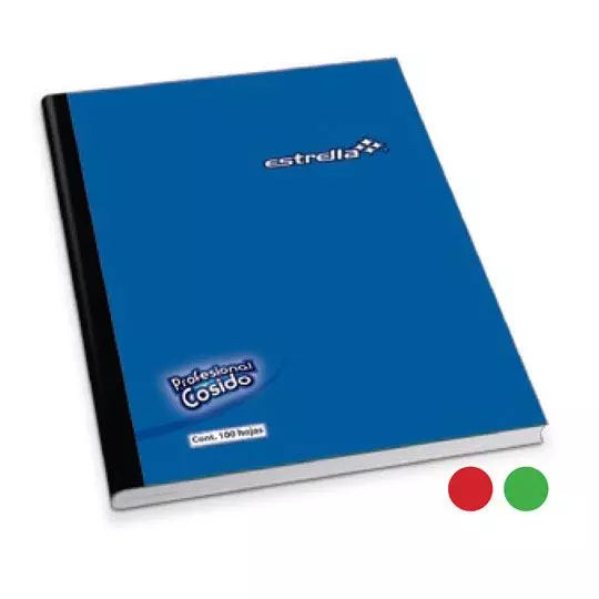 Cuaderno profesional cosido Estrella cua dro grande 7 mm 100 hojas