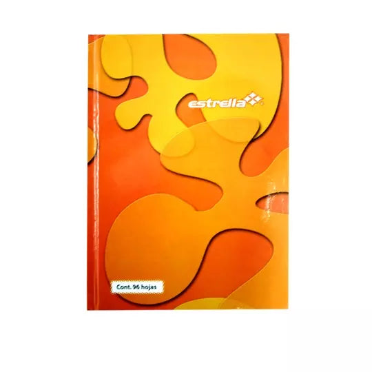 Libreta 1/4 pasta dura forma francesa Es trella raya 96 hojas