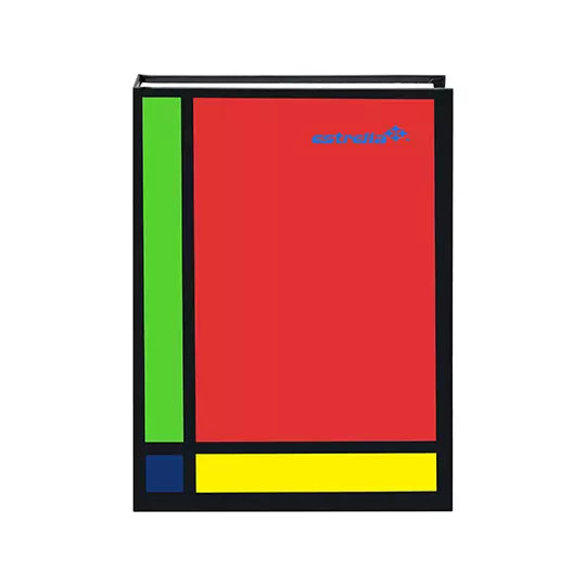 Libreta 1/4 pasta dura forma francesa Es trella cuadro chico 5 mm 192 hojas