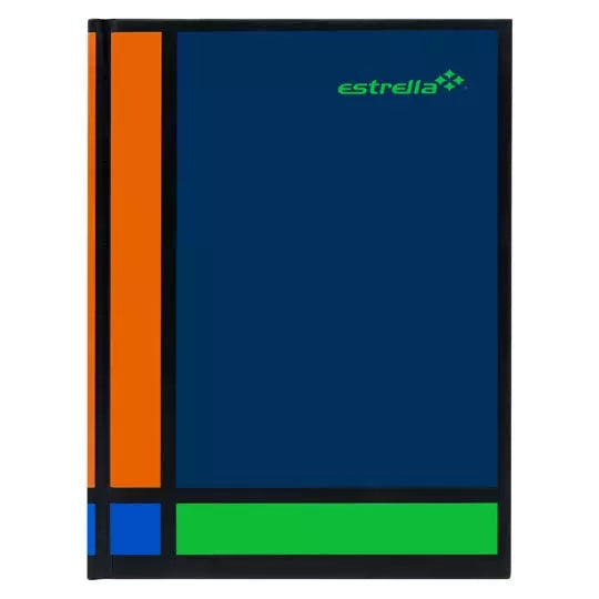 Libreta 1/4 pasta dura forma francesa Es trella cuadro grande 7 mm 192 hojas