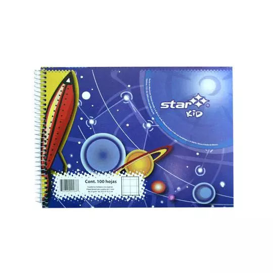 Cuaderno espiral forma italiana Estrella cuadro grande 7mm 100 hojas