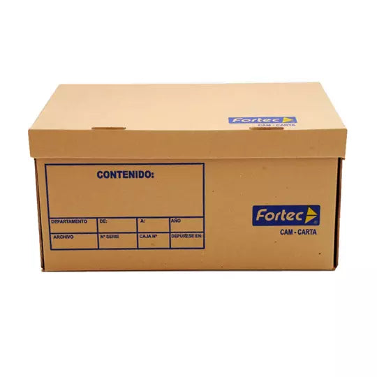 Caja de archivo de cartón Fortec carta c on tapa incluida