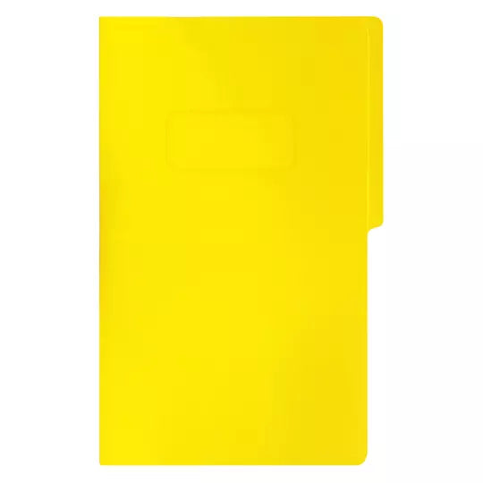 Carpeta pressboard con broche Fortec oficio color amarillo, paquete c/10 pzas