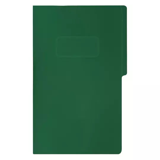 Carpeta pressboard con broche Fortec ofi cio color verde obscuro, c/10 pzas