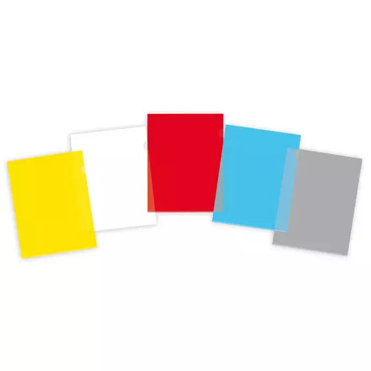 Folder L Fortec tamaño carta colores sur tidos paquete con 15 piezas