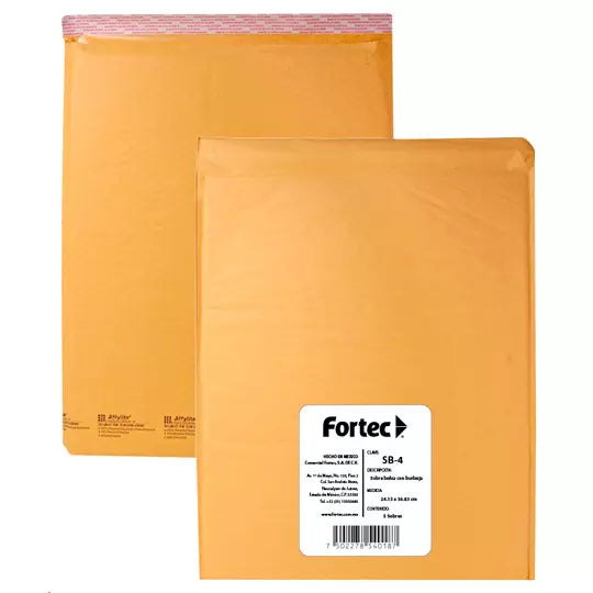 Sobre de burbuja Fortec 24.13 X 36.83 cm paquete con 5 piezas