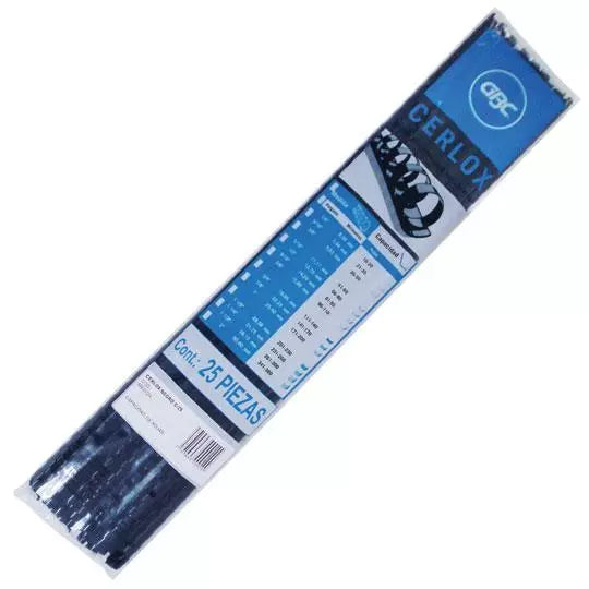 Gusano cerlox GBC plástico negro 3/8 " 38 aros