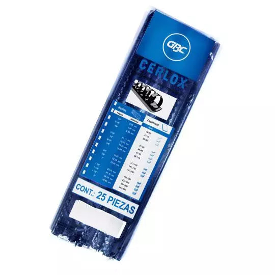 Gusano cerlox GBC plástico negro 9/16 3 8 aros