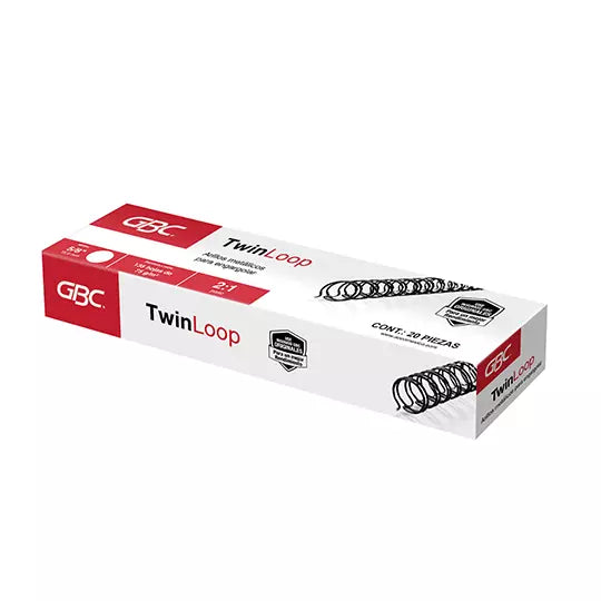 ARILLO METALICO TWIN LOOP COLOR NEGRO DE 5/8 PULGADAS, CAJA CON 20 PIEZAS