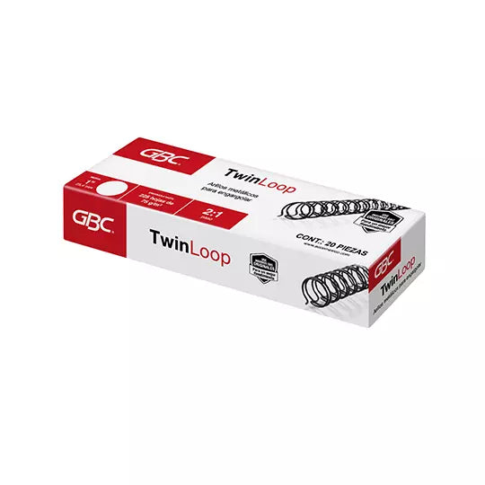 ARILLO METALICO TWIN LOOP COLOR NEGRO DE 1 PULGADA, CAJA CON 20 PIEZAS
