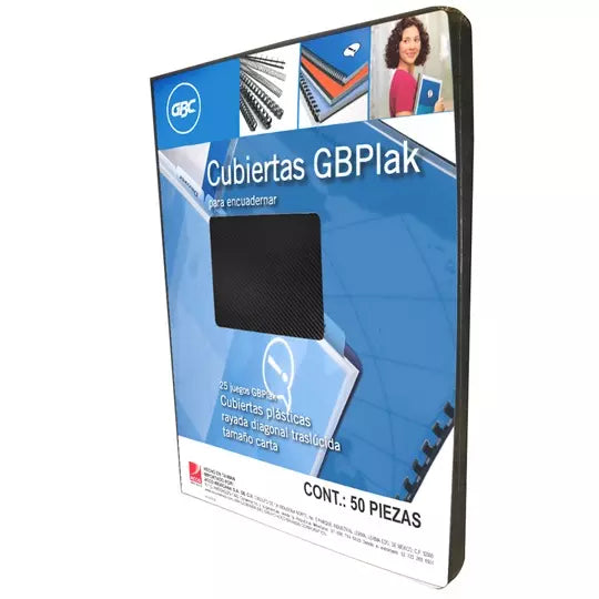 Cubierta plástica tamaño carta GBPlak ra yada GBC color humo