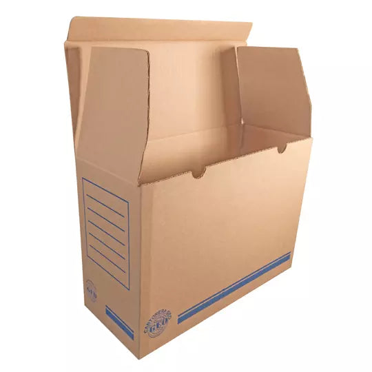 Caja tipo galletera GEO kraft archivo hi stórico