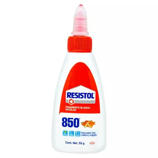 Pegamento blanco escolar Resistol 850 de 55 grs