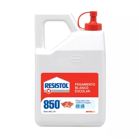 Pegamento blanco escolar Resistol 850 de 1 kg