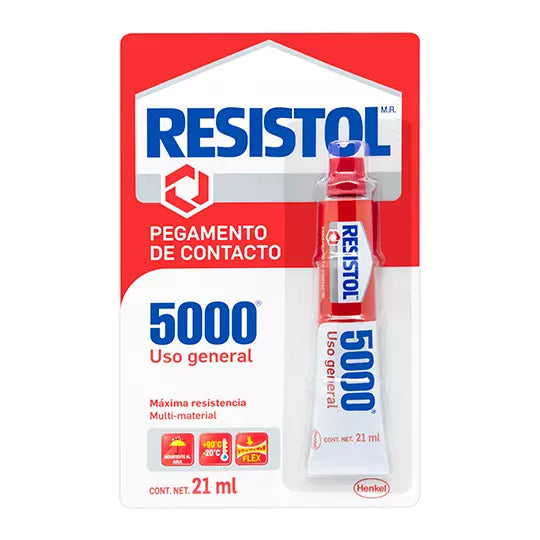 Pegamento de contacto Resistol 5000 amar illo tubo de 21 ml