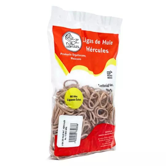 Ligas Hercules de hule natural no. 10. b olsa con 80 gramos
