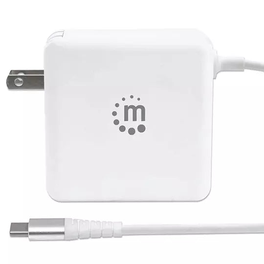 Cargador de energía PD con cable USB-C integrado - 60 W - Manhattan Cargador de energia