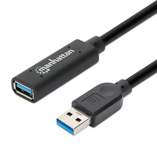 Cable Extensión USB Manhattan USB A 3.0 Macho a USB A Hembra 5 Metros