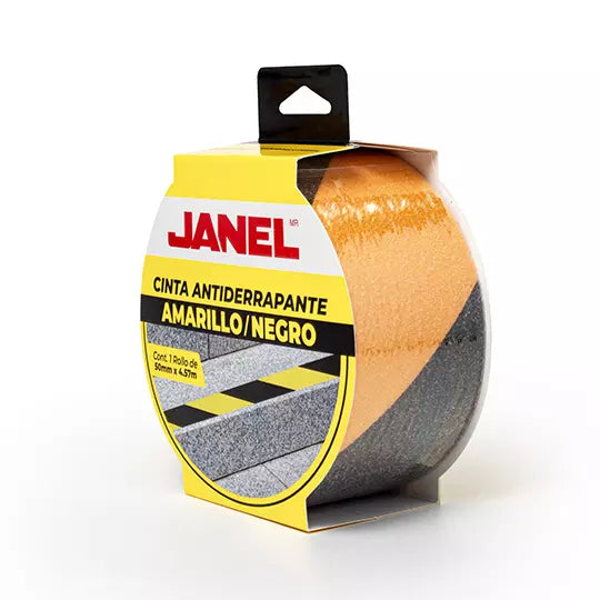Cinta antiderrapante amarillo/negro Jane l 50 mm x 4.57 m, 1 pieza