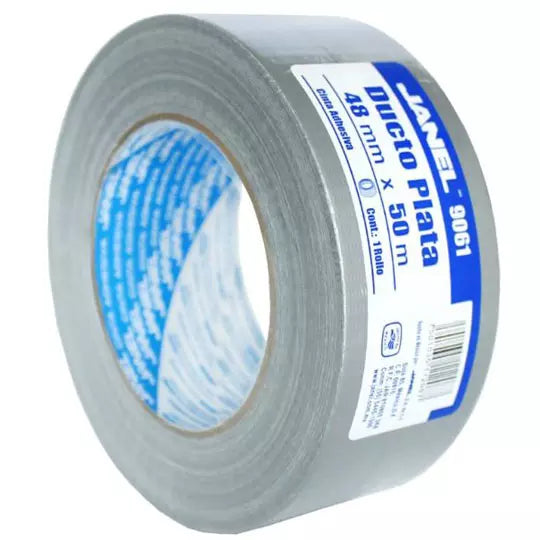 Cinta Adhesiva Janel Ducto 9061 Plata 48mmx50m Pza