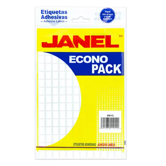 ETIQUETA JANEL ESCOLAR BLANCA 9X13 ECONOPACK