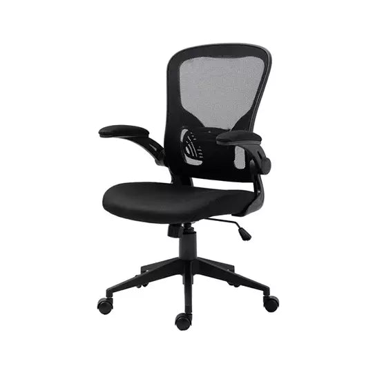 Silla ejecutiva MUNDO IN mod. Vest con m alla y asiento en tela color negro