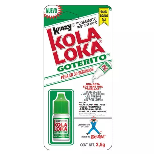 pegamento instantáneo KOLA LOKA gotero 3 .5 gramos de cianoacrilato