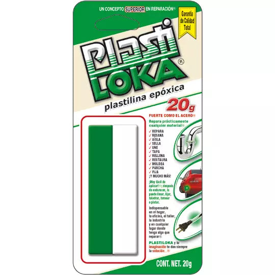 PLASTILOKA fuerte 20 gramos plastilina e póxica