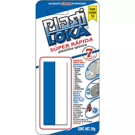 PLASTILOKA súper rápida 20 gramos plasti lina epóxica