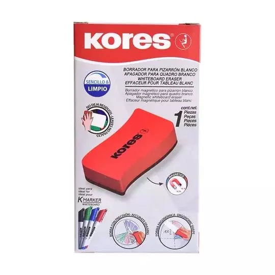 Borrador para pizarra blanca Kores, colo r rojo, 1 pieza