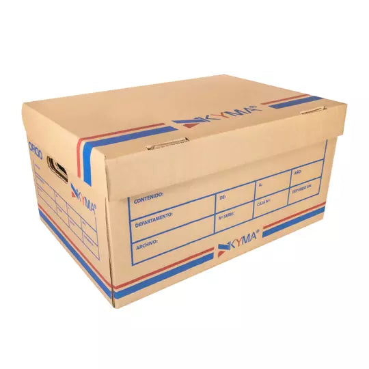 Caja de archivo de cartón KYMA para arch ivo oficio 1 pieza 49.5x35.3x25.3cm