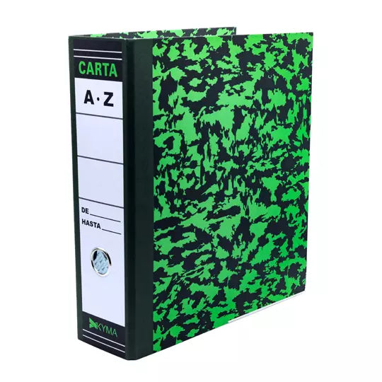Registrador Verde Jaspeado KYMA Tamaño C arta