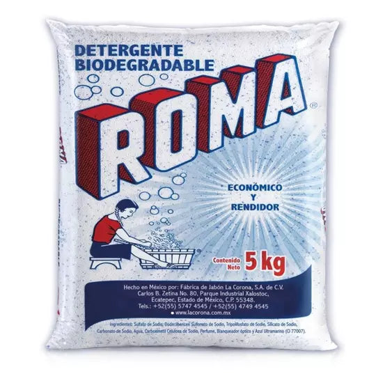 Detergente multiusos biodegradable en po lvo Roma bolsa 5 kg