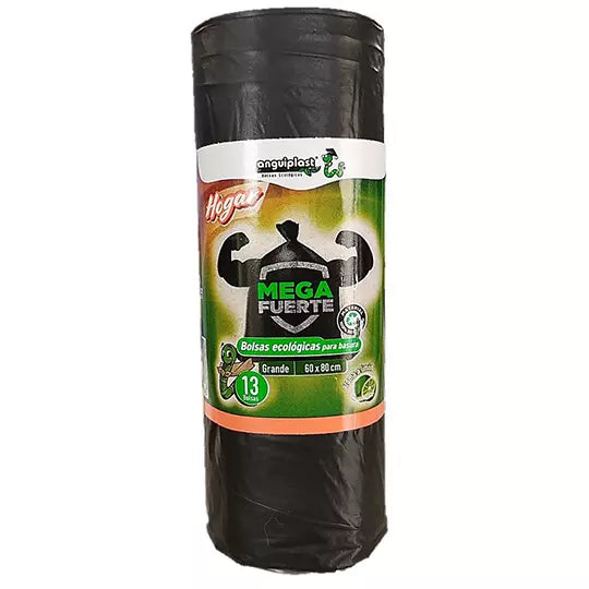 Bolsa grande ANGUIPLAST, rollo con 13 bo lsas de calibre 120 Medidas de 60x80 cm