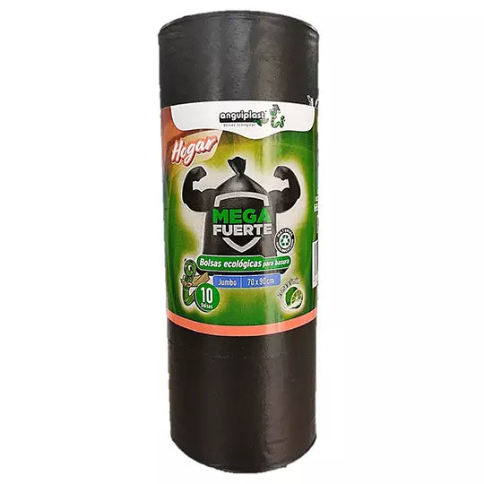 Bolsa jumbo ANGUIPLAST, rollo con 10 bol sas de calibre 120 Medidas de 70x90 cm