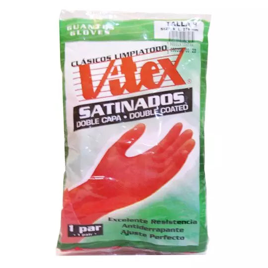 Guantes de latex antiderrapantes n 9 Vit ex color rojo