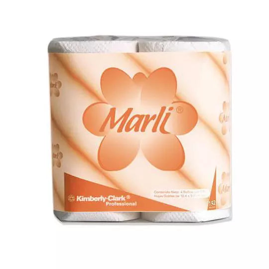Papel Higiénico blanco Marli, colchon c/ 24 paq. 195 hjs dobles