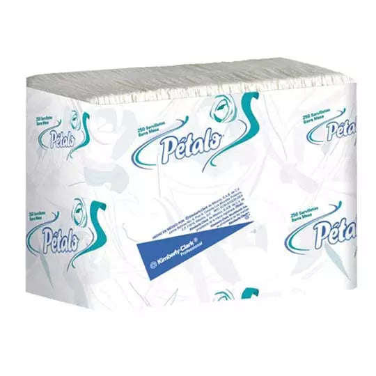 Servilletas blancas Petalo caja con 24 p aq. 250 hjs.