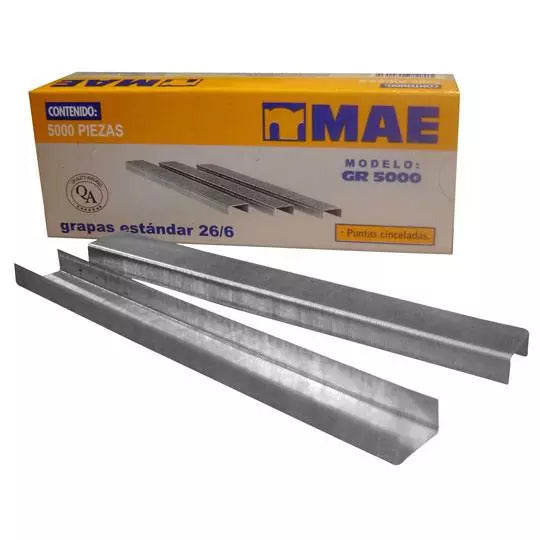 Grapa estandar mae de 26/6 caja con 5000 grapas