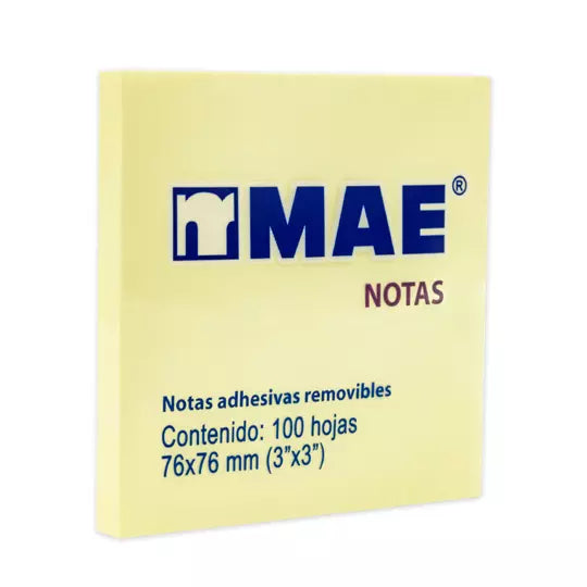 Notas Adhesivas MAE 3x3 pul block con 10 0 hojas